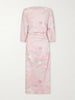 Ezra floral-print cotton-blend midi dress