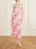 Adele printed silk midi dress