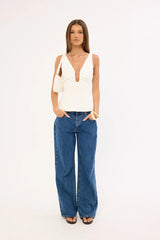 Perfect Stranger Alba Structured Top White