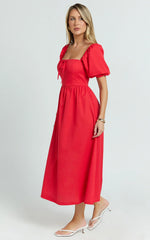 Quinn Midi Linen Blend Dress