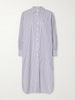 Stella striped cotton-poplin midi shirt dress