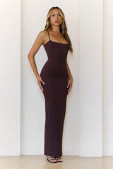 BASE Supersoft Sculpt Cami Maxi Dress Chocolate