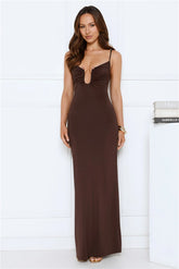 After Hours Allure Maxi Dress Brown