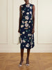 Floral printed ponte midi dress