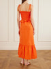 Alberica ruffled tiered shirred cotton-poplin midi dress