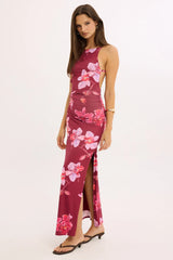 Luck & Trouble Esme Lani Split Midi Dress Floral Print
