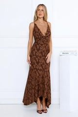 Pretty Haze Maxi Dress Brown