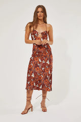 Perfect Stranger Arizona Tie Up Midi Dress Arizona Print