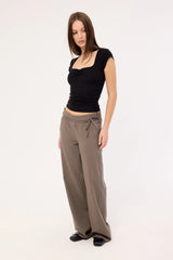 Luck & Trouble Kasey Low Rise Pant Grey