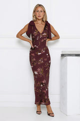 Catch The Vibe Maxi Dress Burgundy
