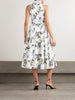 Norika belted floral-print cotton-poplin midi shirt dress
