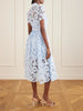 Embroidered guipure lace midi dress