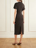 Wrapped jersey midi dress