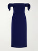 Off-the-shoulder crepe midi dress