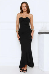 Luxe Reverie Strapless Maxi Dress Black