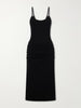 Ruched stretch-jersey midi dress