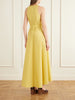 Belted cotton-blend midi dress