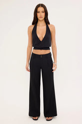 Rusty Beverley Low Rise Suit Pant Black