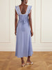 Bailee crochet-trimmed silk-crepe de chine midi dress