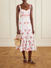 Naia tiered broderie anglaise cotton-blend midi dress
