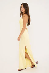 Perfect Stranger Evie Recycled Maxi Dress Yellow