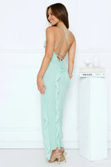 Station Of Luxe Maxi Dress Green