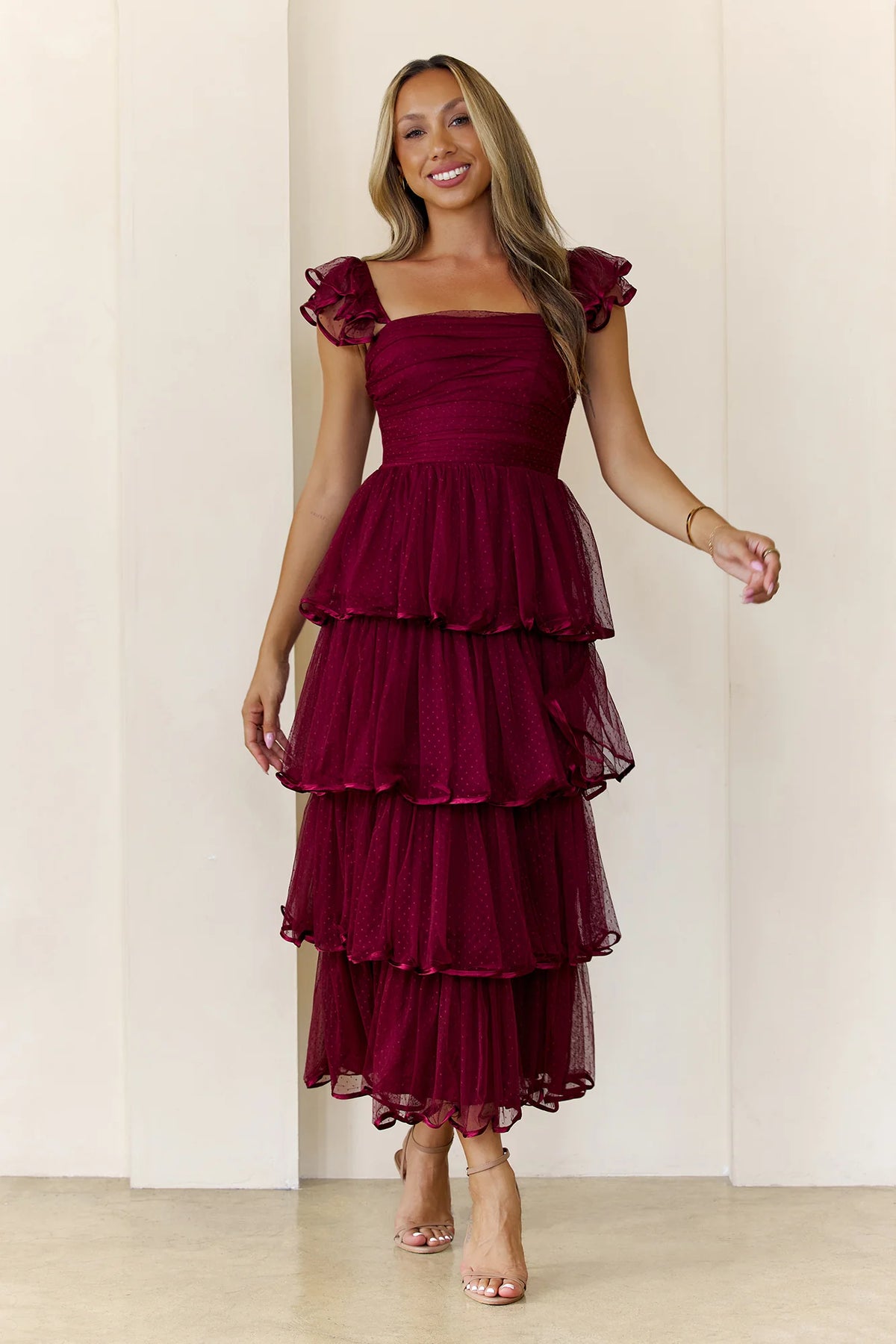 Noir Soirée Maxi Dress Wine