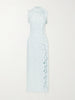 Printed silk midi dress