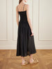 Aster cutout gathered silk-chiffon midi dress