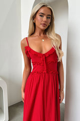 Nicola Midi Dress - Red