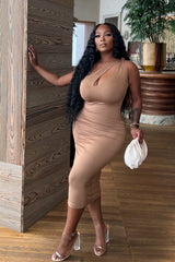Ibiza Midi Dress - Brown