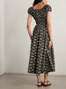 Quinley shirred floral-print organic cotton-voile midi dress