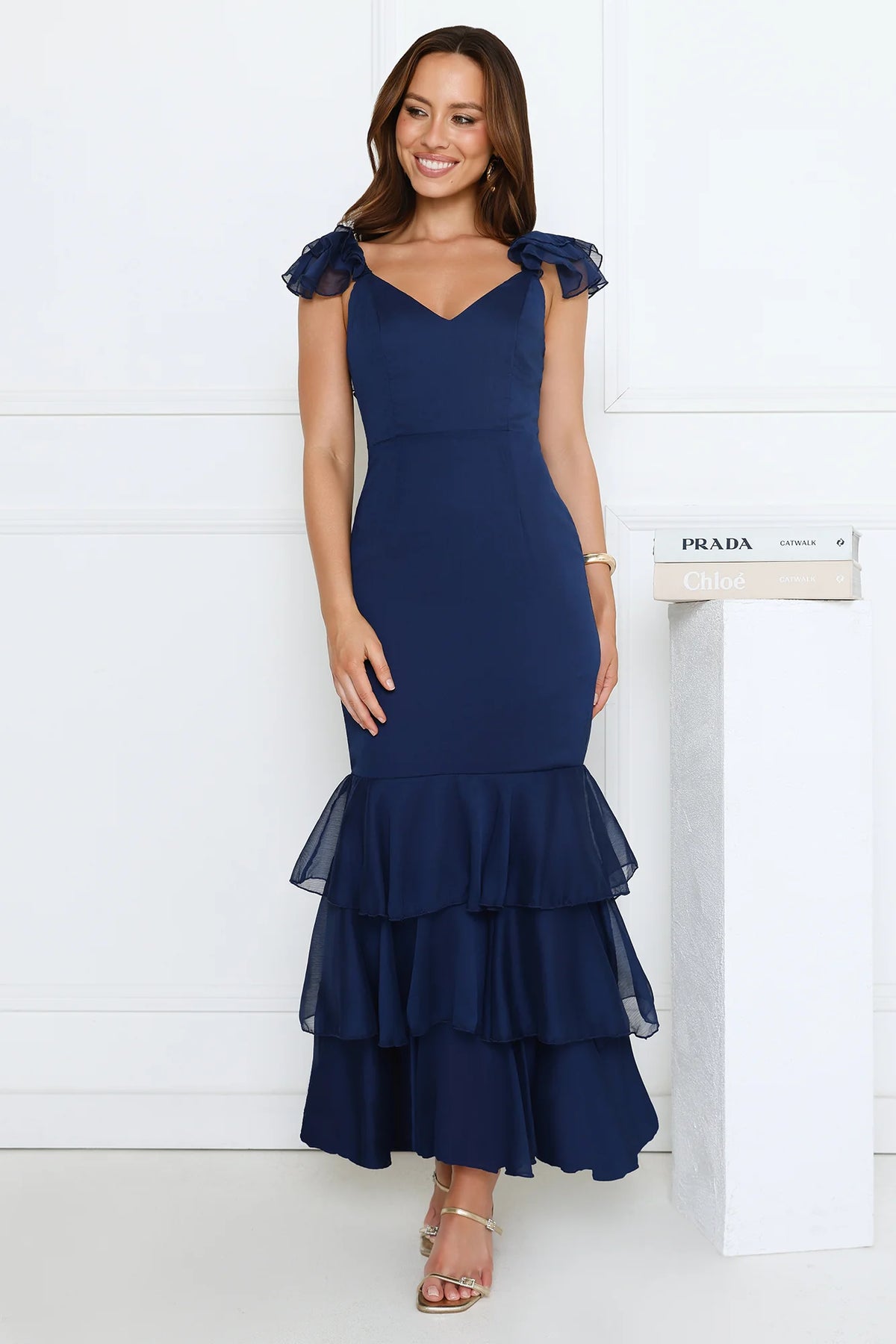Pretty In Party Maxi Dress Navy