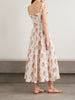 Clea ruffled floral-print organic cotton midi dress