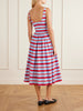 Eglantine belted striped cotton midi dress