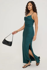 Perfect Stranger Evie Recycled Maxi Dress Forest Green