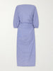 Checked cotton midi dress