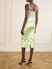 Satin bustier midi dress
