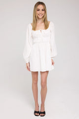 Luck & Trouble Rue Long Sleeve Mini Dress White