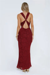Lasting Luxuries Maxi Dress Wine