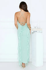 Station Of Luxe Maxi Dress Green