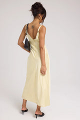 Perfect Stranger Lennie Lace Midi Dress Yellow