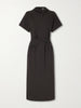 Wrapped jersey midi dress