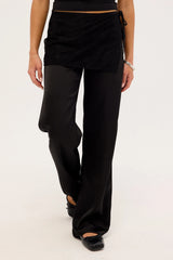 Perfect Stranger Harlow Lace Wrap Pants Black