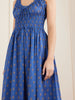 Emmaretta shirred floral-print cotton midi dress