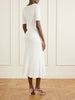 Embellished crochet-knit midi dress