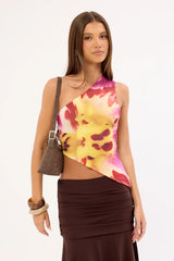 Feners Besos Bloom One Shoulder Top Bloom