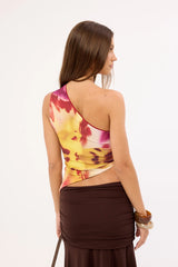 Feners Besos Bloom One Shoulder Top Bloom