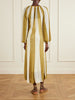 Mahon splice striped mesh midi dress