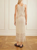 Embellished crocheted cotton midi dress